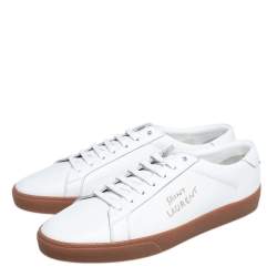 Saint Laurent White Leather Court Classic Sneakers Size 43