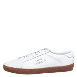 Saint Laurent White Leather Court Classic Sneakers Size 43