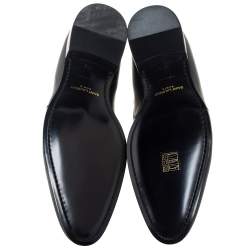 Saint Laurent Black Leather Army Ankle Boots Size 43.5