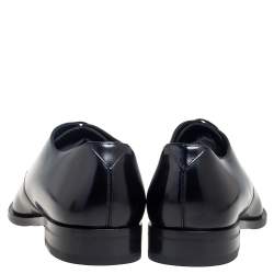 Saint Laurent Black Leather Montaigne Lace Up Derby Size 44.5