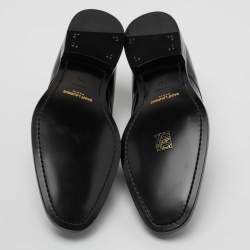 Saint Laurent Black Patent Leather Montaigne Lace Up Derby Size 41.5