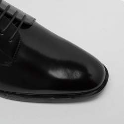 Saint Laurent Black Patent Leather Montaigne Lace Up Derby Size 41.5