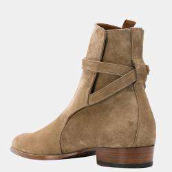 Pre Owned Saint laurent Paris Brown Suede Wyatt 30 Jodhpur Boots Size FR 43