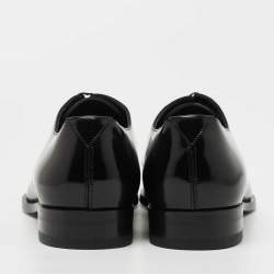 Saint Laurent Black Glossy Leather Montaigne Derby Size 42.5