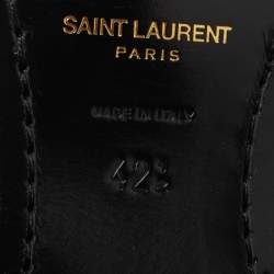 Saint Laurent Black Glossy Leather Montaigne Derby Size 42.5