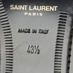 Saint Laurent Black Leather Penny Loafers Size 43.5