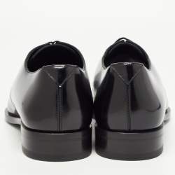 Pre Owned Saint Laurent Black Leather Lace Up Oxfords Size 43