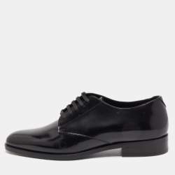 Saint Laurent Black Leather Lace Up Oxfords Size 44