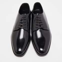 Saint Laurent Black Leather Lace Up Oxfords Size 44