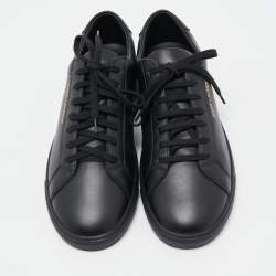 Pre Owned Saint Laurent Paris Black Leather Andy Low Top Sneakers Size 42