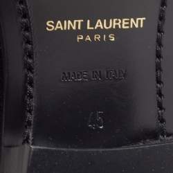Saint Laurent Black Suede Ankle Length Chelsea Boots Size 45