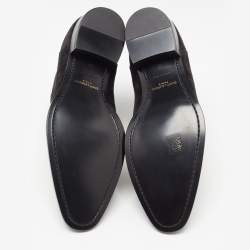 Saint Laurent Black Suede Ankle Length Chelsea Boots Size 45