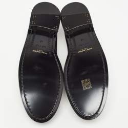Saint Laurent Black Leather Penny Loafers Size 45