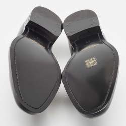 Pre Owned Saint Laurent Black Leather Lace Up Derby Size 43