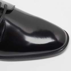 Pre Owned Saint Laurent Black Leather Lace Up Derby Size 43