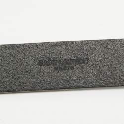 Saint Laurent Black Leather Buckle Slim Belt 90 CM