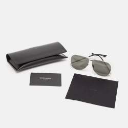 Saint Laurent Black SL 690 DUST Aviator Sunglasses