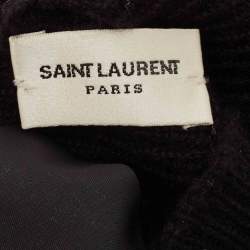 Saint Laurent Black Cashmere Skeleton Gloves