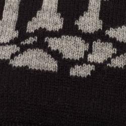 Saint Laurent Black Cashmere Skeleton Gloves