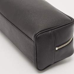 Saint Laurent Black Leather Grooming Case