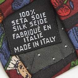 Saint Laurent Paris Vinatge Burgundy Printed Silk Traditional Tie 