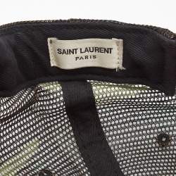 Pre Owned Saint Laurent Red Cotton Yeah Baby Trucker Cap