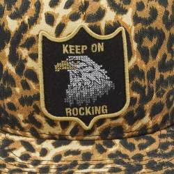Pre Owned Saint Laurent Leopard Print Keep on Rocking Eagle Cap