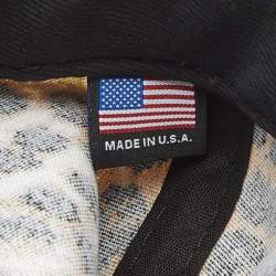 Pre Owned Saint Laurent Leopard Print Keep on Rocking Eagle Cap