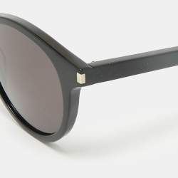 مملوكة مسبقًا Saint Laurent Black SL 342 Frame Round Sunglasses
