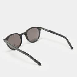 مملوكة مسبقًا Saint Laurent Black SL 342 Frame Round Sunglasses