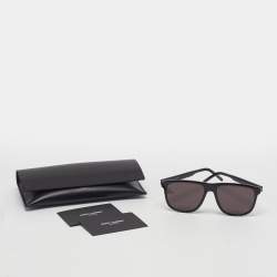 Pre Owned Saint Laurent Black Signature SL334 Square Sunglasses 