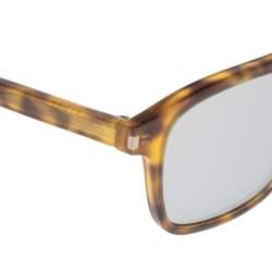 Saint Laurent Brown Tortoise SL 158 Mirror Wayfarer Sunglasses