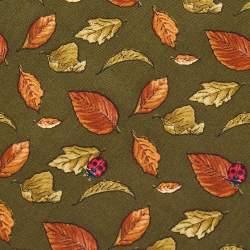 Yves Saint Laurent Green Beetles & Leaves Printed Silk Tie