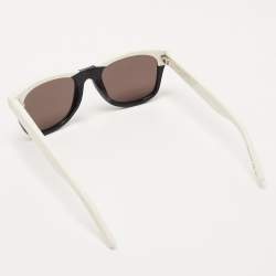 Saint Laurent Black and White Wayfarer Sunglasses