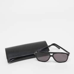Saint Laurent Black SL596 Dune Aviator Sunglasses