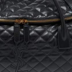 Saint Laurent Black Quilted Leather Giant Travel Bag