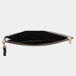 Saint Laurent Black Monogram Leather Clutch