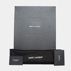 Saint Laurent Black Monogram Leather Clutch