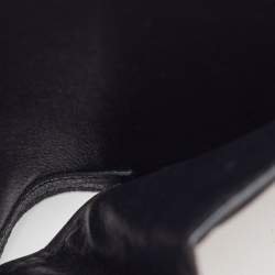 Saint Laurent Black Croc Embossed Leather Bifold Card Holder