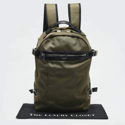 Saint Laurent Army Green/Black Nylon Backpack