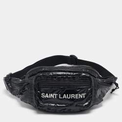 Saint Laurent Black Nylon Logo Belt Bag
