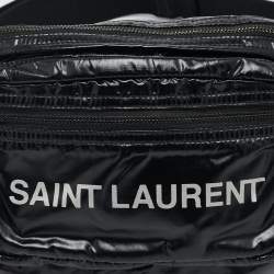 Saint Laurent Black Nylon Logo Belt Bag