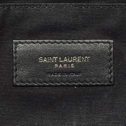 Pre Owned Saint Laurent Black Leather Cassandre Belt Bag