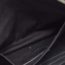 Pre Owned Saint Laurent Black Leather Cassandre Belt Bag