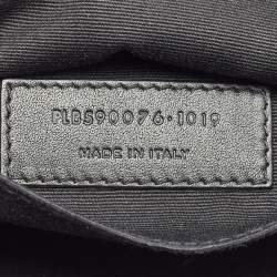 Pre Owned Saint Laurent Black Leather Cassandre Belt Bag