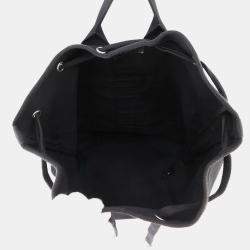 Pre Owned Saint Laurent Paris Rive Gauche Logo Sling Bag Black/White Canvas