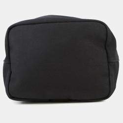 Pre Owned Saint Laurent Paris Rive Gauche Logo Sling Bag Black/White Canvas
