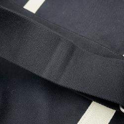 Pre Owned Saint Laurent Paris Rive Gauche Logo Sling Bag Black/White Canvas
