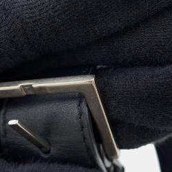 Pre Owned Saint Laurent Paris Crossbody Bag Black Canvas