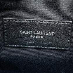 Pre Owned Saint Laurent Paris Crossbody Bag Black Canvas